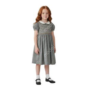 Best & Co Lilliputian Bazaar Girls 7Y Plaid Dress Embroidered Collar